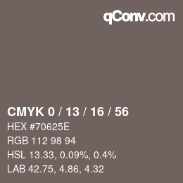 Color code: CMYK 0 / 13 / 16 / 56 | qconv.com