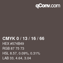 颜色代码: CMYK 0 / 13 / 16 / 66 | qconv.com