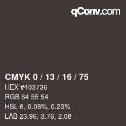 Color code: CMYK 0 / 13 / 16 / 75 | qconv.com