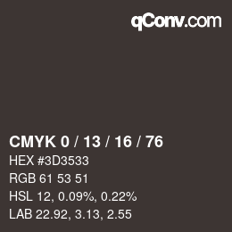 Color code: CMYK 0 / 13 / 16 / 76 | qconv.com