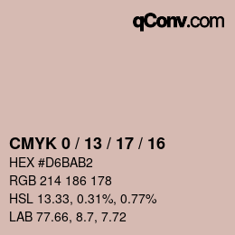 カラーコード: CMYK 0 / 13 / 17 / 16 | qconv.com