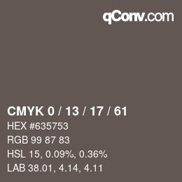 颜色代码: CMYK 0 / 13 / 17 / 61 | qconv.com