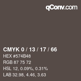 Color code: CMYK 0 / 13 / 17 / 66 | qconv.com