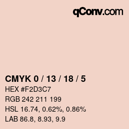 Color code: CMYK 0 / 13 / 18 / 5 | qconv.com