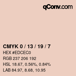 Color code: CMYK 0 / 13 / 19 / 7 | qconv.com