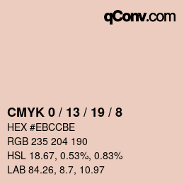 カラーコード: CMYK 0 / 13 / 19 / 8 | qconv.com