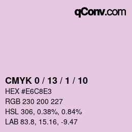 カラーコード: CMYK 0 / 13 / 1 / 10 | qconv.com