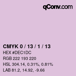 カラーコード: CMYK 0 / 13 / 1 / 13 | qconv.com