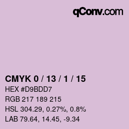 カラーコード: CMYK 0 / 13 / 1 / 15 | qconv.com