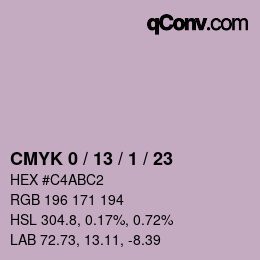 Color code: CMYK 0 / 13 / 1 / 23 | qconv.com