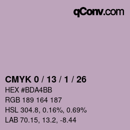 Color code: CMYK 0 / 13 / 1 / 26 | qconv.com