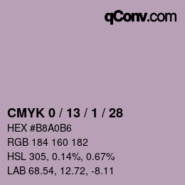 Color code: CMYK 0 / 13 / 1 / 28 | qconv.com
