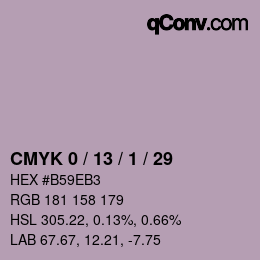 カラーコード: CMYK 0 / 13 / 1 / 29 | qconv.com