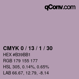 カラーコード: CMYK 0 / 13 / 1 / 30 | qconv.com