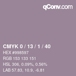 Color code: CMYK 0 / 13 / 1 / 40 | qconv.com