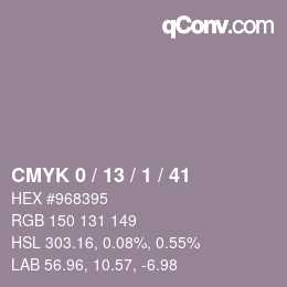 Color code: CMYK 0 / 13 / 1 / 41 | qconv.com