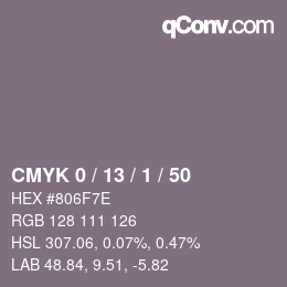 颜色代码: CMYK 0 / 13 / 1 / 50 | qconv.com