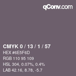カラーコード: CMYK 0 / 13 / 1 / 57 | qconv.com