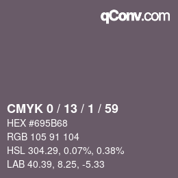 Color code: CMYK 0 / 13 / 1 / 59 | qconv.com