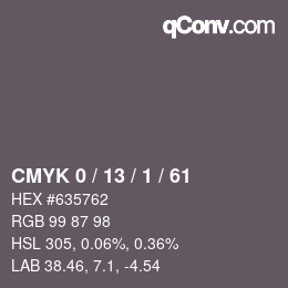 Color code: CMYK 0 / 13 / 1 / 61 | qconv.com