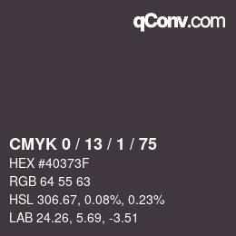 カラーコード: CMYK 0 / 13 / 1 / 75 | qconv.com