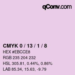 Color code: CMYK 0 / 13 / 1 / 8 | qconv.com