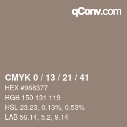 颜色代码: CMYK 0 / 13 / 21 / 41 | qconv.com