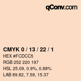 カラーコード: CMYK 0 / 13 / 22 / 1 | qconv.com