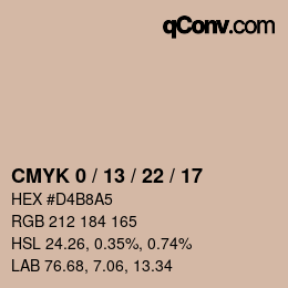 Color code: CMYK 0 / 13 / 22 / 17 | qconv.com