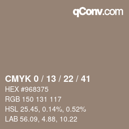 Color code: CMYK 0 / 13 / 22 / 41 | qconv.com