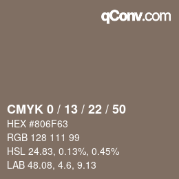 Color code: CMYK 0 / 13 / 22 / 50 | qconv.com