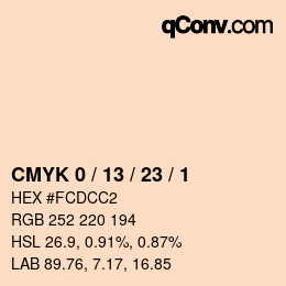 カラーコード: CMYK 0 / 13 / 23 / 1 | qconv.com