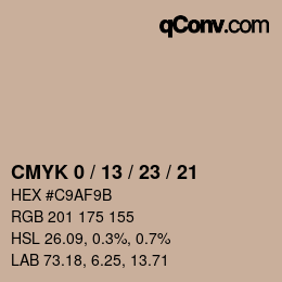 カラーコード: CMYK 0 / 13 / 23 / 21 | qconv.com