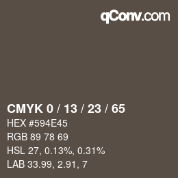 Color code: CMYK 0 / 13 / 23 / 65 | qconv.com