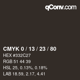 Color code: CMYK 0 / 13 / 23 / 80 | qconv.com