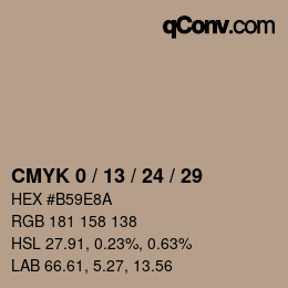 颜色代码: CMYK 0 / 13 / 24 / 29 | qconv.com
