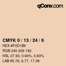 Color code: CMYK 0 / 13 / 24 / 6 | qconv.com