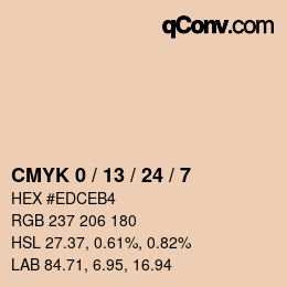 颜色代码: CMYK 0 / 13 / 24 / 7 | qconv.com