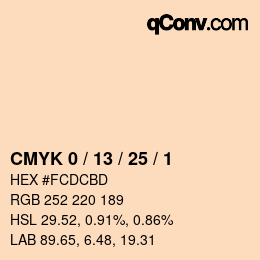 颜色代码: CMYK 0 / 13 / 25 / 1 | qconv.com