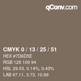 Color code: CMYK 0 / 13 / 25 / 51 | qconv.com