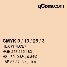 カラーコード: CMYK 0 / 13 / 26 / 3 | qconv.com