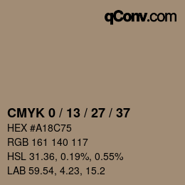 Color code: CMYK 0 / 13 / 27 / 37 | qconv.com