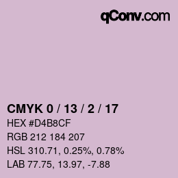 カラーコード: CMYK 0 / 13 / 2 / 17 | qconv.com
