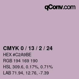 Color code: CMYK 0 / 13 / 2 / 24 | qconv.com