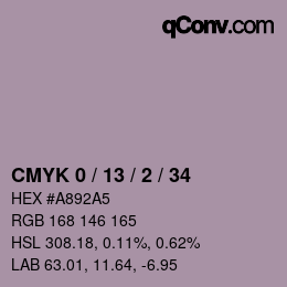 Color code: CMYK 0 / 13 / 2 / 34 | qconv.com