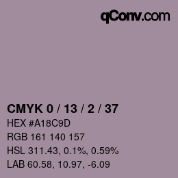カラーコード: CMYK 0 / 13 / 2 / 37 | qconv.com