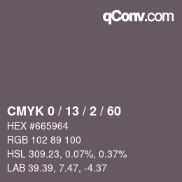 颜色代码: CMYK 0 / 13 / 2 / 60 | qconv.com