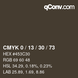 颜色代码: CMYK 0 / 13 / 30 / 73 | qconv.com