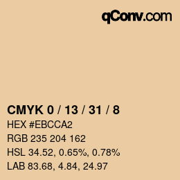 Color code: CMYK 0 / 13 / 31 / 8 | qconv.com