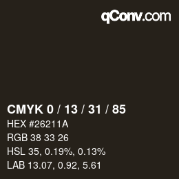 Color code: CMYK 0 / 13 / 31 / 85 | qconv.com